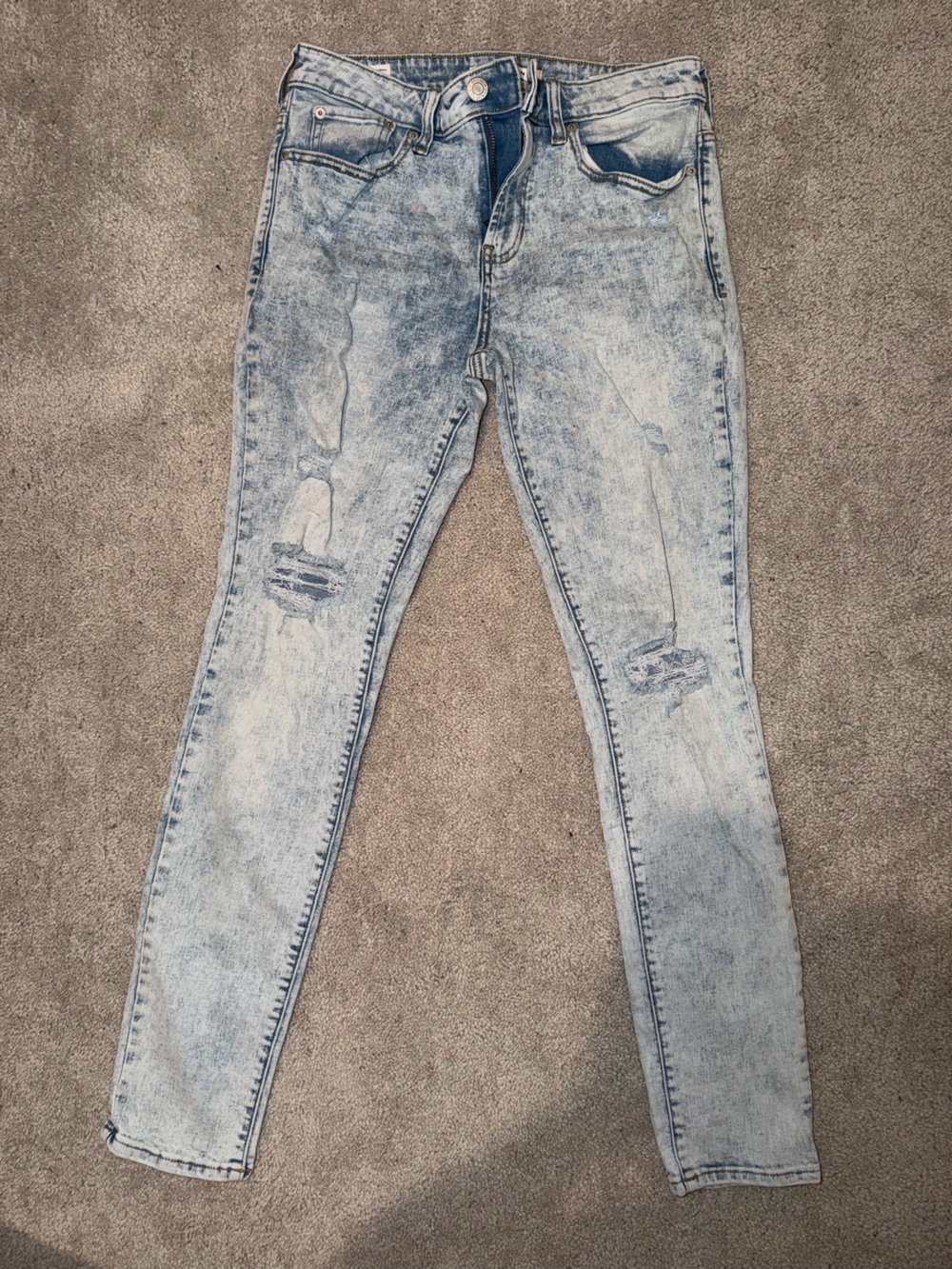 PacSun Light Wash Distressed Skinny Jeans